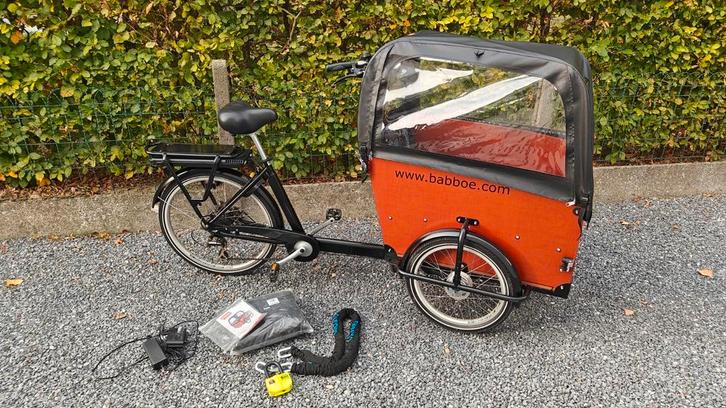 Elektrische Babboe bakfiets BIG E, Fietsen en Brommers, Fietsen | Bakfietsen, Zo goed als nieuw, Overige merken, 4 kinderen of meer