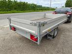 enkelas plateau alu 750 kg aanhangwagen L2,70m B1,55m, Auto diversen, Aanhangers en Bagagewagens, Ophalen, Gebruikt