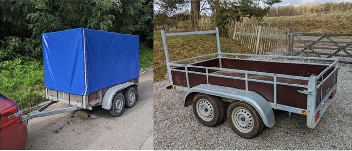 à louer remorque 750kg double essieux (non) bachée. location, Autos : Divers, Remorques, Utilisé, Enlèvement