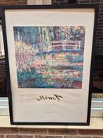 Grote vintage kader Monet- Japanese brug met Lilly, Huis en Inrichting, Ophalen, Zo goed als nieuw