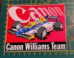 Sticker Williams F1 Canon Nelson Piquet 1987 (Zeldzaam!), Ophalen of Verzenden, Zo goed als nieuw