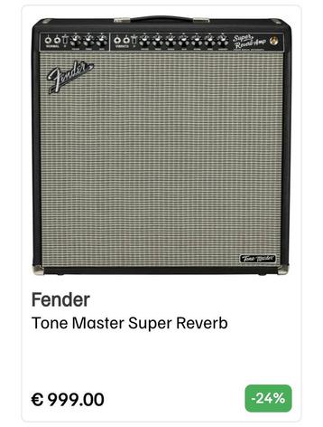 Fender Tone Master Super Reverb (24% korting) beschikbaar voor biedingen