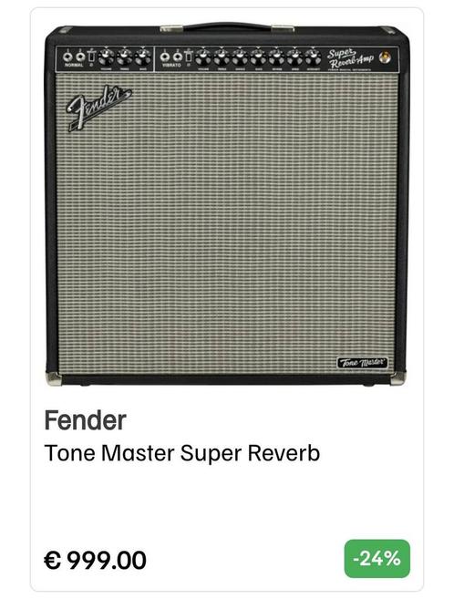 Fender Tone Master Super Reverb (24% korting), Muziek en Instrumenten, Versterkers | Bas en Gitaar, Nieuw, Ophalen