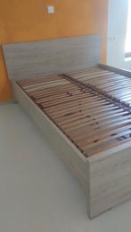 Tweepersoonsbed, Huis en Inrichting, Slaapkamer | Bedden, Ophalen, Gebruikt, Bruin, Tweepersoons