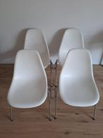 4x vitra eames dss stoel, Huis en Inrichting, Metaal, Vier, Gebruikt, Wit