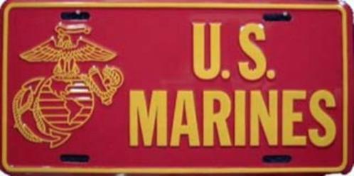 USA Limited Edition 'U.S. Marines' - alu herdenkinsplaat, Verzamelen, Militaria | Algemeen, Landmacht, Kunstobject, Verzenden