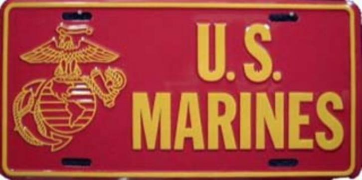 USA Limited Edition 'U.S. Marines' - alu herdenkinsplaat, Verzamelen, Militaria | Algemeen, Landmacht, Kunstobject, Verzenden