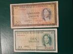 10 en 50 francs Luxemburg set 1961 jaar, Ophalen of Verzenden, Overige landen, Setje