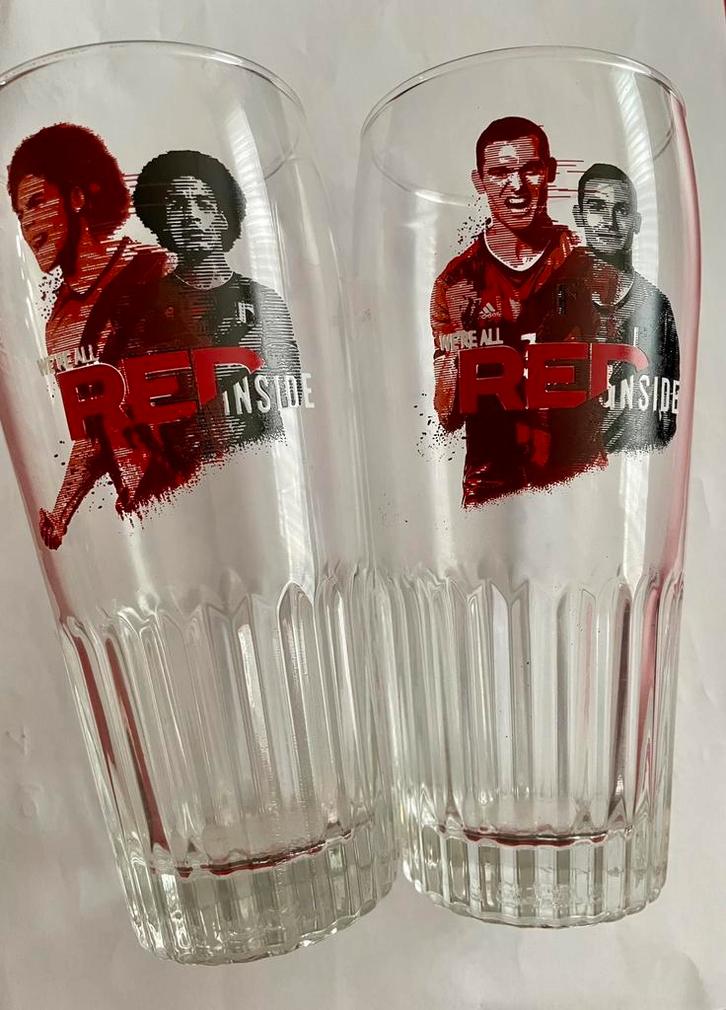 2 bierglazen Red Devils Jupiler Witsel Vermaelen Rode Duivel, Verzamelen, Biermerken, Nieuw, Glas of Glazen, Jupiler, Ophalen