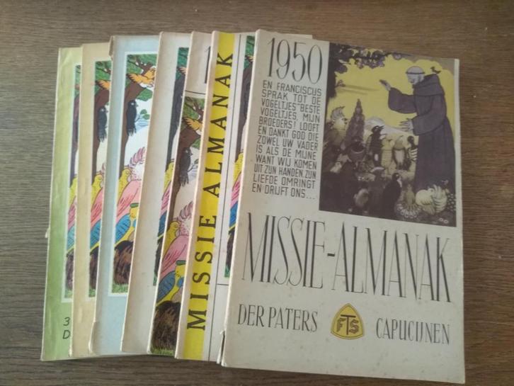 OUDE  MISSIE-ALMANAKKEN JAREN  '50, Diversen, Kalenders, Gebruikt, Ophalen