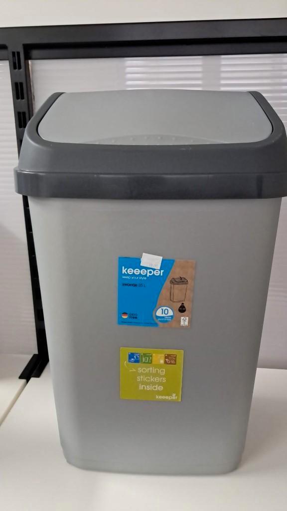 NIEUW Keeeper Prulebak met scharnierende deksel / 25 L + 50L, Maison & Meubles, Accessoires pour la Maison | Poubelles, Neuf, Synthétique