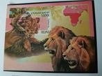 Benin 1996 - wilde dieren - leeuwen - BLOK, Ophalen of Verzenden, Overige landen, Gestempeld