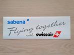 Sabena Sticker #6 Sabena Flying together with Swissair 10x30, Verzamelen, Ophalen of Verzenden, Nieuw