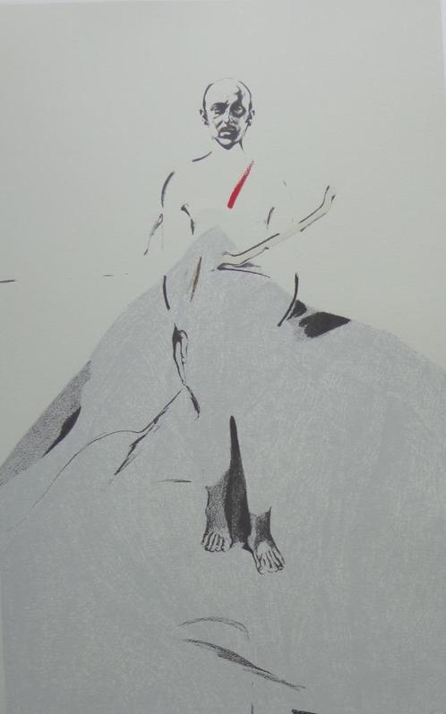 OCTAVE LANDUYT / BONJOUR BREL / KLEURLITHO / 76x56cm / SIG, Antiek en Kunst, Kunst | Litho's en Zeefdrukken, Ophalen of Verzenden