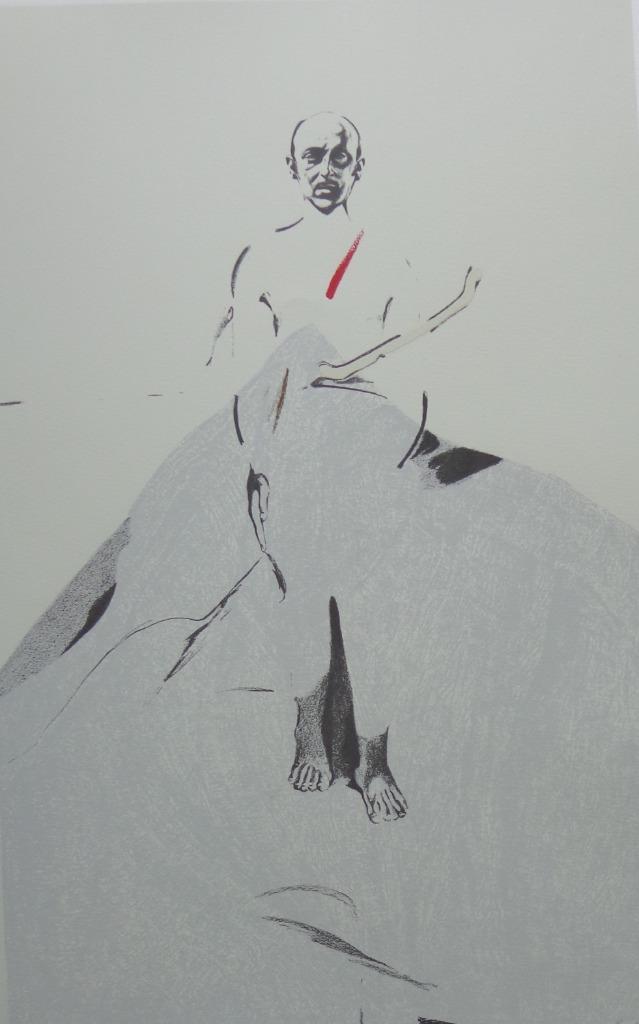 OCTAVE LANDUYT / BONJOUR BREL / KLEURLITHO / 76x56cm / SIG, Antiek en Kunst, Kunst | Litho's en Zeefdrukken, Ophalen of Verzenden