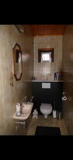 Roze vintage jaren ‘80 spoelbak, Ophalen, Gebruikt, Steen, Toilet