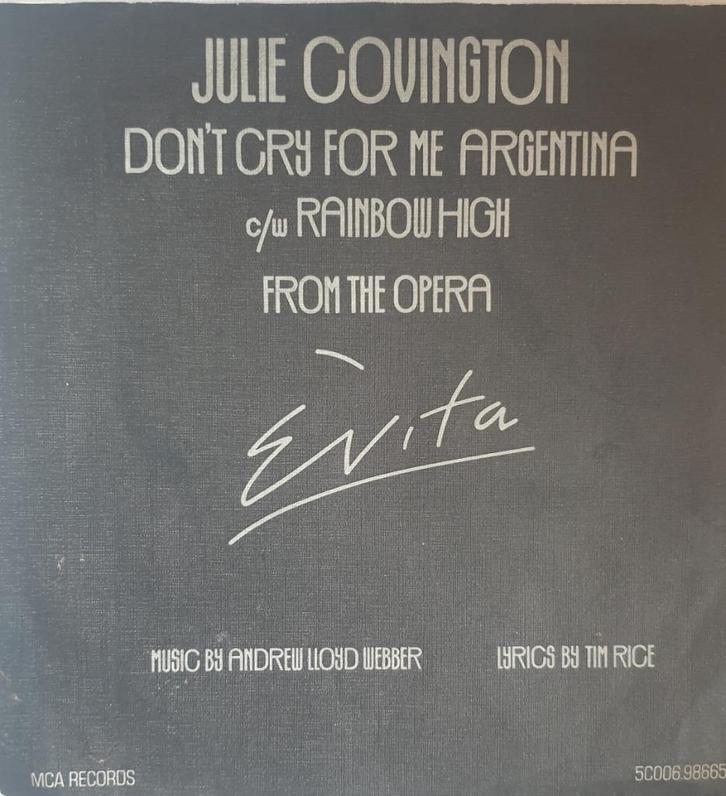 Julie Covington - Don't cry for me Argentina, Cd's en Dvd's, Vinyl Singles, Gebruikt, Single, Pop, 7 inch, Ophalen of Verzenden