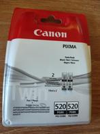Canon Pixma. Nieuw twinpack, zwarte inktcartridges PGI-520BK, Ophalen of Verzenden, Nieuw, Cartridge, Canon Pixma