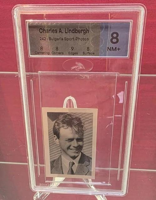 Luchtvaart+1932+Charles Lindbergh+Grade Card 8+Geen PSA, Verzamelen, Luchtvaart en Vliegtuigspotten, Zo goed als nieuw, Kaart, Foto of Prent
