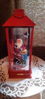 Kerst Lantaarn met led sneeuwfunctie muziek., Ophalen of Verzenden