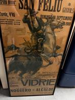 Poster stieren gevechten, Verzamelen, Posters, Ophalen, Zo goed als nieuw