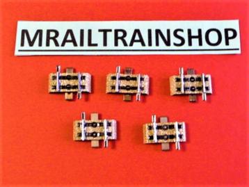 5210 MARKLIN HO - 5 x RAILS DROITS/PIEDS DROITS 1,60 CM PLUS, Jg01618@telenet.be, Analogique, Enlèvement ou Envoi, Marklin
