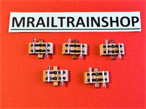 5210 MARKLIN HO - 5 x RECHTE RAILS/VOIES DROITS 1,60 CM MÄER, Hobby en Vrije tijd, Modeltreinen | H0, Zo goed als nieuw, Rails