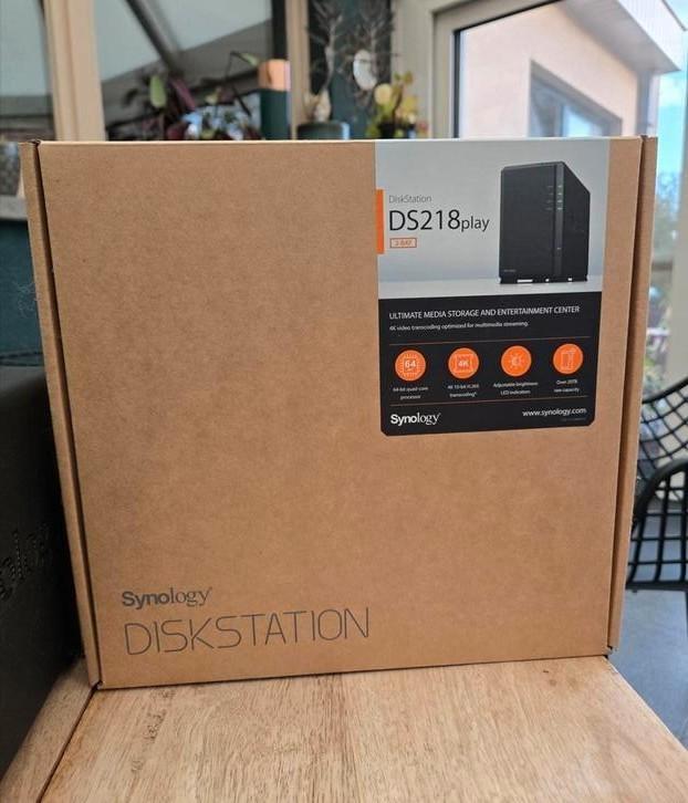 Opslag NAS Synology 218 Play, Computers en Software, Harde schijven, Zo goed als nieuw, Laptop, NAS, Ophalen of Verzenden
