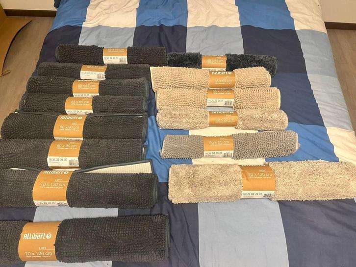 14 nieuwe badkamermatten Allibert, Huis en Inrichting, Badkamer | Badtextiel en Accessoires, Zo goed als nieuw, Ophalen
