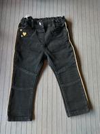 Zwarte jeans met gouden boord - maat 86, Kinderen en Baby's, Babykleding | Maat 86, Gebruikt, Ophalen of Verzenden, Jongetje of Meisje