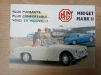 MG Midget MARK II brochure Franstalig, Ophalen of Verzenden, Zo goed als nieuw