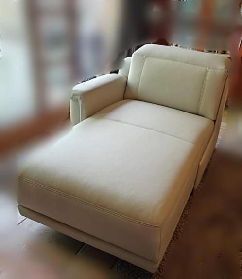 lederen long chair _electrisch uitschuifbaar, Huis en Inrichting, Zetels | Zetels en Chaises Longues, Nieuw, Eenpersoons, Minder dan 150 cm