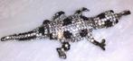 kettinghanger grote vintage salamander zilver met strass, Handtassen en Accessoires, Verzenden, Zilver, Zilver, Met strass