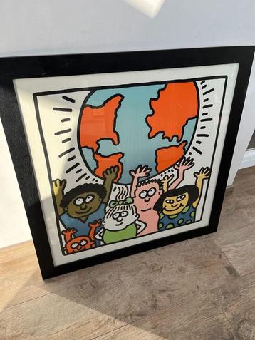 Prent naar Keith Haring - ingekaderd beschikbaar voor biedingen