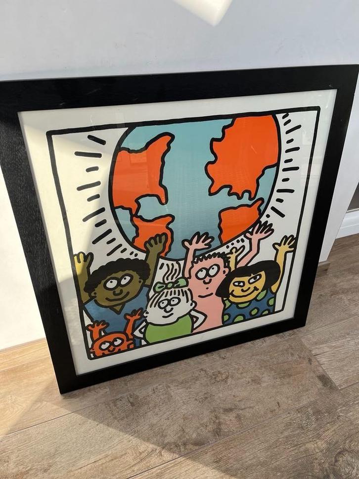 Prent naar Keith Haring - ingekaderd, Antiek en Kunst, Kunst | Litho's en Zeefdrukken, Ophalen