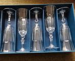 5x Champagneglazen kristal zware kwaliteit, prijs per set., Huis en Inrichting, Ophalen of Verzenden, Zo goed als nieuw, Overige stijlen