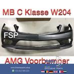 W204 AMG Voorbumper Mercedes C Klasse 2007-2011 grijs MB 204, Mercedes-Benz, Utilisé, Avant, Enlèvement ou Envoi