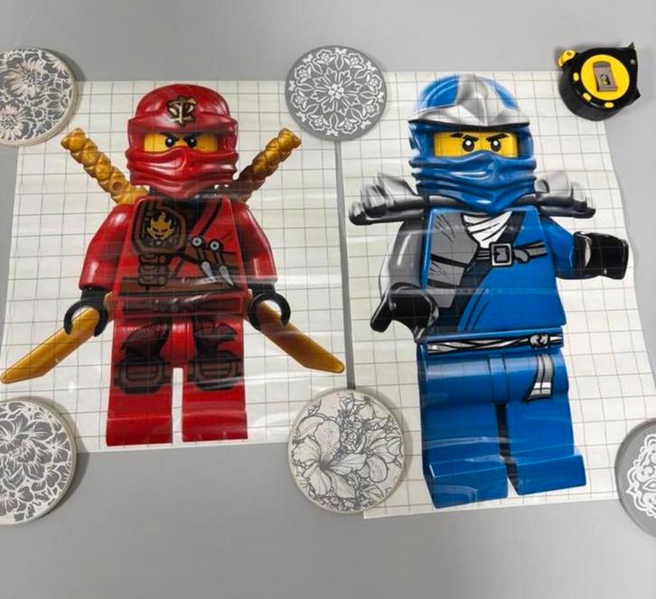 2x Groot grote Lego Ninjago sticker stickers vinyl Kai Jay, Verzamelen, Stickers, Nieuw, Ophalen of Verzenden