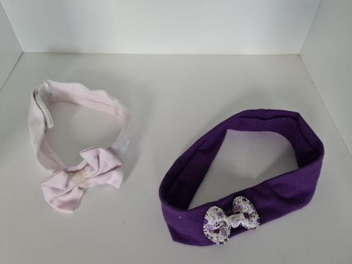 paarse of roze haarband, haarlint, haarrekker met strikje, Kinderen en Baby's, Babykleding | Baby-kledingpakketten, Zo goed als nieuw