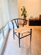 Set van 8 wishbone eetkamerstoelen in zwart metaal, Huis en Inrichting, Ophalen, Zo goed als nieuw, Zwart, Metaal