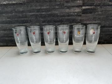 6 verres Jupiler 25 cl dont 1 verre Standard M11, Enlèvement ou Envoi, Comme neuf, Verre à bière