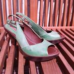 Groene lederen sandalen - Weekend - maat 37, Ophalen, Sandalen of Muiltjes, Zo goed als nieuw, Weekend