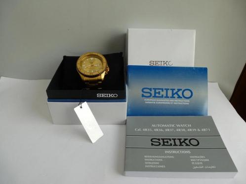 Seiko 5 Sports Gold Automatic 4r36 FULL SET, Handtassen en Accessoires, Horloges | Heren, Zo goed als nieuw, Polshorloge, Seiko