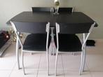 Table de cuisine avec 4 chaises, 100 à 150 cm, Rectangulaire, Modern, 50 à 100 cm
