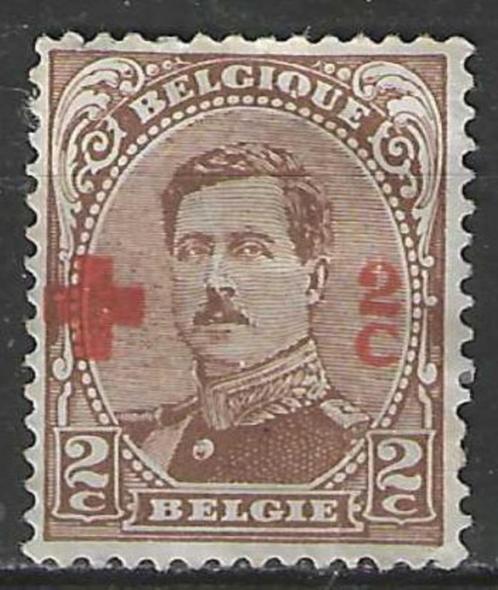 Belgie 1918 - Yvert/OBP 151 - Koning Albert I (PF), Postzegels en Munten, Postzegels | Europa | België, Postfris, Rode kruis, Met plakker