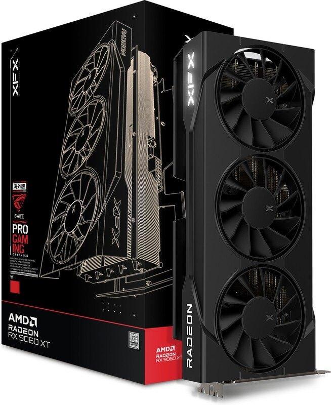 XFX Swift Radeon RX 9060 XT Triple Fan 16GB OC Videokaart, Computers en Software, Videokaarten, Zo goed als nieuw, AMD, Ophalen