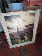 Schilderij met boot, Ophalen of Verzenden