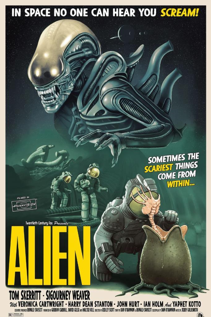 Alien Art Print Tom Walker No Sideshow Predator Prime, Collections, Posters & Affiches, Comme neuf, Enlèvement