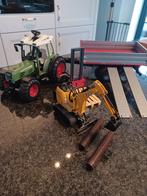 Fendt tractor met lader oprijbrug kleine bobcat, Verzamelen, Zo goed als nieuw, Ophalen