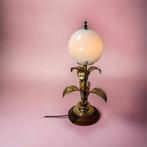 Vintage hoge tafelllamp met 'gouden' palmen Hans Kögl stijl, Ophalen of Verzenden